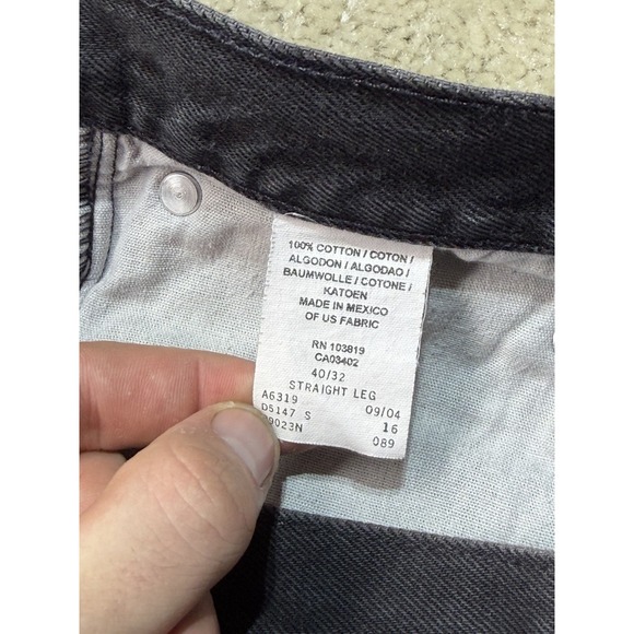 Harley Davidson Jeans Mens 40x32 Black Straight Leg Biker Logo Riding Outdoor - Picture 3 of 9